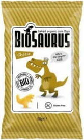 Maischips Dinosaurio sabor a queso sin gluten BIO 4x15 g BIOSAURUS